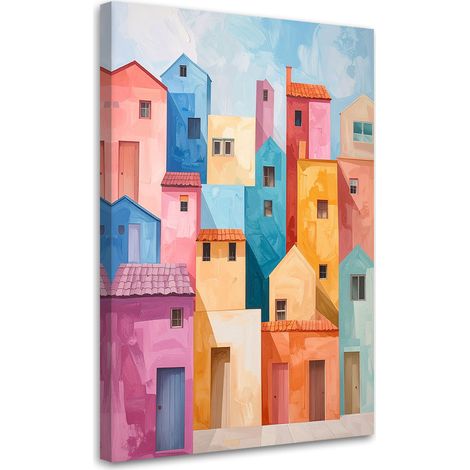 Bild auf Leinwand Abstrakte bunte Stadt 40x60 (1/5)