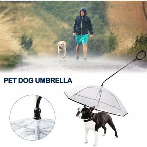 Parapluie pour animaux de compagnie, parapluie pour chien avec laisse en acier inoxydable et mât pliable - FX - (1/3)