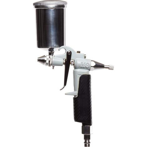 MICHELIN - Mini pistola a spruzzo per vernice a gravità - Serbatoio 120 cm³ - Ugello 0,6 mm - Consumo d'aria: 68 l/min - Pressione massima: 3-4 bar (1/4)