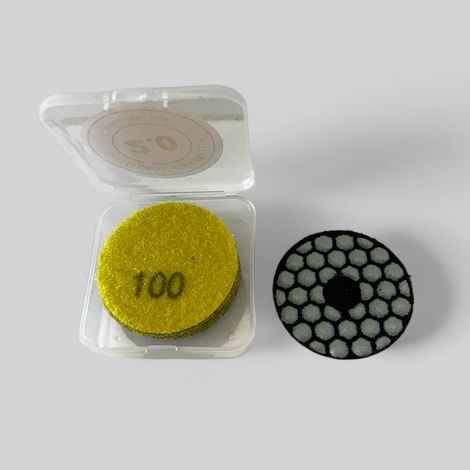 Pack 5 Mini Pads Nid d'Abeille Grain 100  Polissage Diamant Outillage Carreleur 2.0