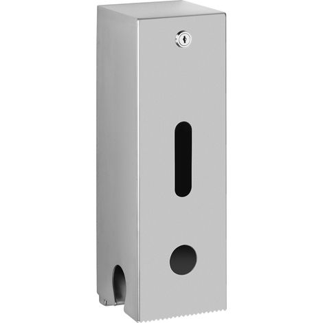 KWC AR WC-Dreifachrollenhalter, HEAVY DUTY, Edelstahl, 130x415x150 mm, Aufputz
