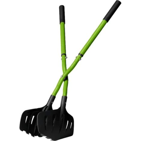 VENTEO Ramasse feuilles XXL avec manche telescopique Outils jardinage pour exterieur Pince ramasse objet Pince de ramassage idéale pour ramasse noisette et ramasse noix