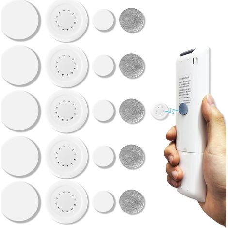 Supporto magnetico per telecomandi, adesivi da parete per telecomandi, per organizzare senza sforzo le forniture per casa, ufficio e scuola (5 pezzi, bianco) (1/5)