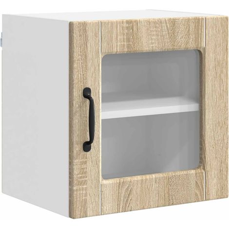 Maison Exclusive - Armario de vidrio para pared PORTO Roble Sonom