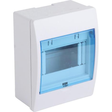 Boîtier de distribution en plastique monobloc pour disjoncteurs à 4 ou 6 voies, pour montage mural intérieur