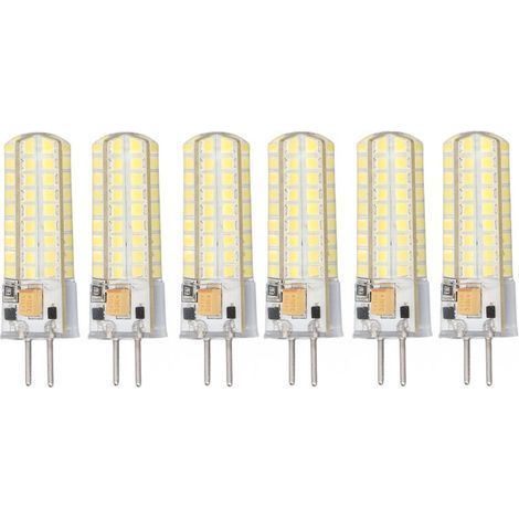 6 pièces GY6.35 ampoule LED 7W AC DC12V 700lm 72 LED 360 degrés LED ampoule de mas pour lampes suspendues plafonniers lumière blanche (6000K-6500K) (1/4)