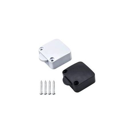 Türschalter aus Kunststoff (2er-Set) für Schränke, Theken, Bars oder andere Arbeitsflächen. Die integrierte LED-Leuchte leuchtet, wenn der Schrank geschlossen ist. Farben: Cremeweiß und Schwarz. – Cre (1/5)