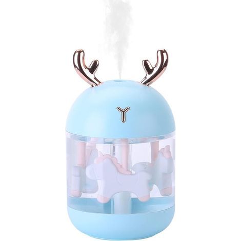 Mini umidificatore d'aria, umidificatore d'aria portatile per la casa, umidificatore d'aria per bambini, spegnimento automatico in caso di esaurimento dell'acqua, umidificatore da tavolo USB per casa, (1/5)