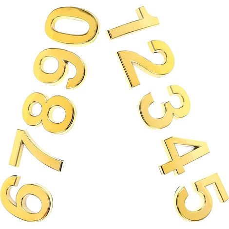 plaques de numéro de maison flottantes pour portes en bois (1/5)