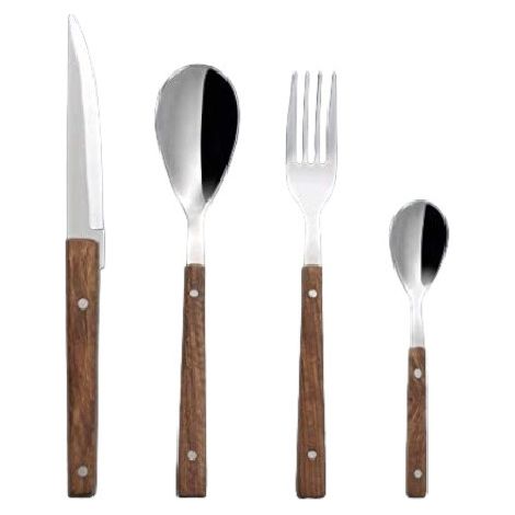Comas Rosewood set 24 posate Inox 18/10 manico legno