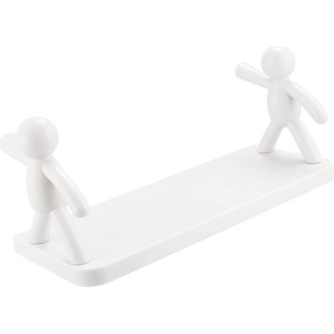 Nouveau mini-support mural transfrontalier, sans perçage, idéal pour ranger les cosmétiques de salle de bain ou les pots à épices de cuisine. Support de rangement miniature blanc. (1/5)