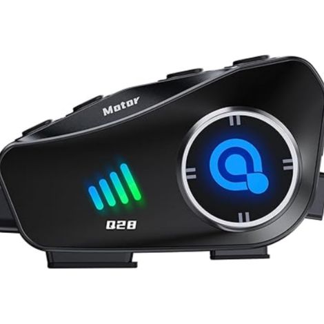 Casque de moto avec oreillette Bluetooth, caméra 1080p, enregistreur grand angle 120°, Bluetooth 5.3, étanchéité IP66 (1/5)