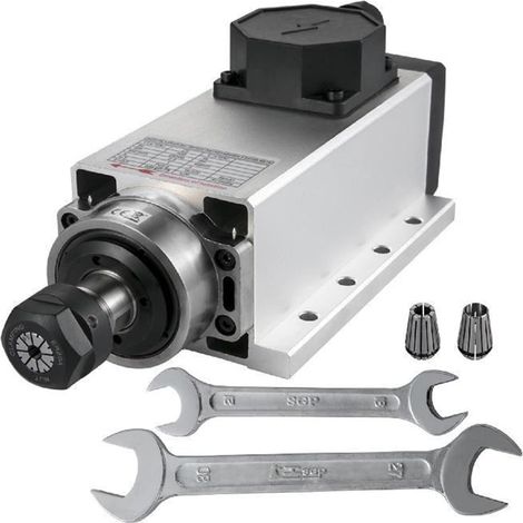 2.2KW CNC carré refroidi par Air broche moteur ER20 pince 4 roulements convertisseur de fréquence CNC routeur gravure fraiseuse (1/5)
