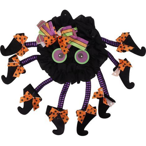 Guirlande d'Halloween Araignée Effrayante à Plusieurs Pattes Décoration de Porte Mur Fête (1/5)