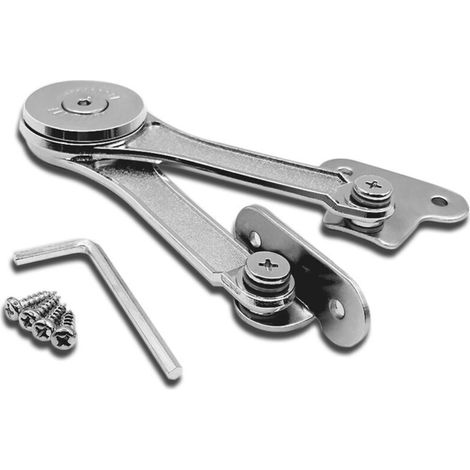 2 bisagras de soporte de elevación ajustables de aleación de zinc para puertas de armarios, cajas de almacenamiento de madera, cocina, muebles y puertas - Crezuo (1/4)