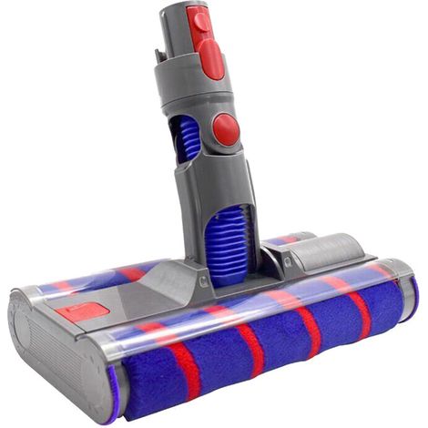 Trade-Shop Elektrische Doppel-Bürste / Turbobürste / Bodendüse / Parkettdüse mit 2 Softrollen für Dyson V7 V8 V10 V11 V15 / inkl. 360°-Gelenkrollen (1/5)