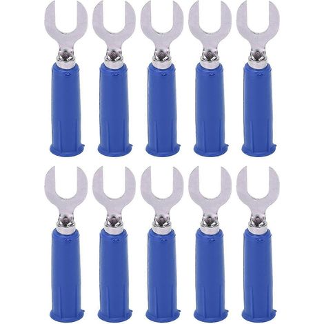 10 Stück J.20019 6 mm U-förmiger Einsatzstecker, hochdruckbeständiger Y-Typ-Bananenstecker für elektronische Anwendungen