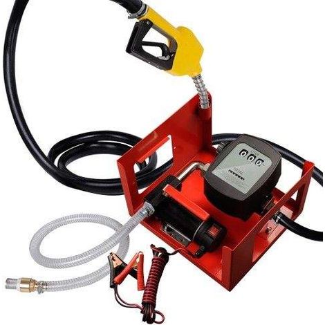 Varan Motors – Pompe à fuel 12V 40l/min NEEP032 – Clapet anti-retour – Pistolet automatique avec tuyau 3.5m – Débit max 2400l/h (1/5)