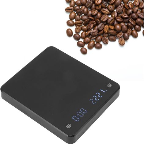 Kaffeewaage, Filterkaffeewaage, wiederaufladbar, Timer, elektronische Waage mit automatischer Nullstellung, Küchenwaage, Gebäckwaage. (1/5)