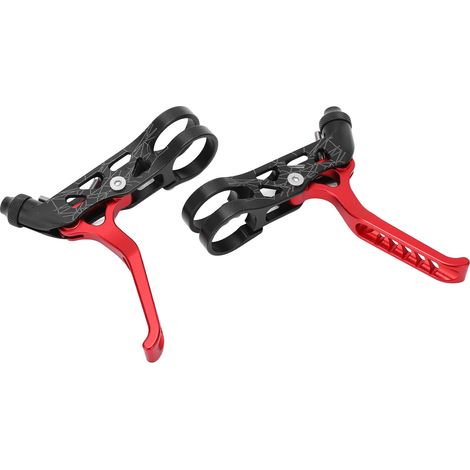 MEIJUN 1 Paar Fahrradbremshebel, Bremsgriffe aus Aluminiumlegierung für Brompton 3sixty Mountainbikes, rot (1/5)
