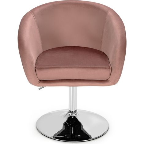 Sgabello da bar girevole regolabile (72-86 cm) seduta ergonomica stile moderno velluto rosa 200011268