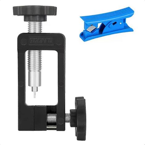 Kit d'outils d'insertion de tournevis à aiguille amélioré, outil d'insertion de raccords de flexibles hydrauliques avec coupe-flexible hydraulique, kit d'installation de raccords banjo olive pour vélo