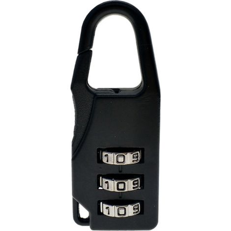 Cadenas à combinaison à 3 chiffres, mini cadenas en alliage de zinc, outil pour valise, tiroir ou boîte à outils, noir