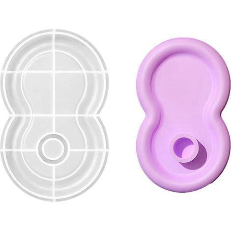 Moule en silicone complexe pour plateaux à bijoux - Moules en silicone de haute qualité pour la fabrication de résine, plateaux à bougies et décorations artisanales (1/5)