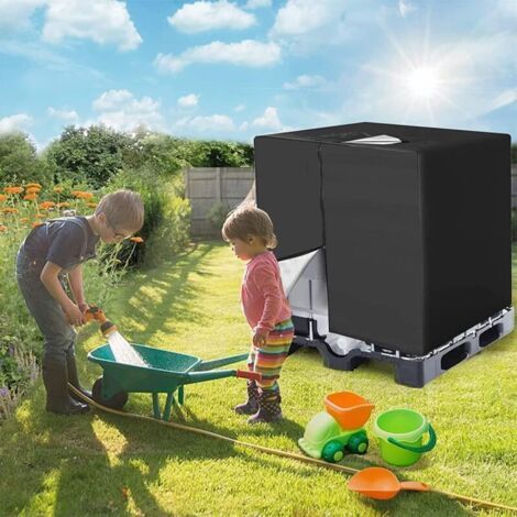 Bâche de réservoir d'eau, 420D Réservoir d'eau Couvercle, Bache pour Cuve 1000 L IBC, Anti-poussière Anti-UV Anti-Pluie (116 x 100 x 120 cm) (1/4)