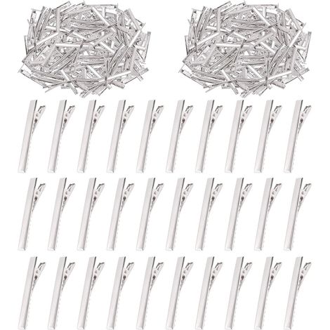 200 Pcs Alligator Clips, Metal Clips, Hairdressing Pins, DIY Accessories (2.2 inch) (1/5)