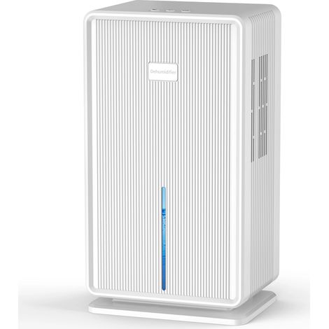Déshumidificateur domestique (blanc), capacité de déshumidification de 100 onces, veilleuse 7 couleurs, arrêt automatique (1/5)
