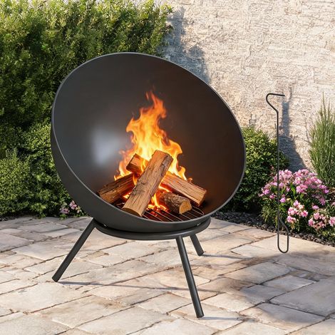 Brasero schwarz en metall 60 x 53 x 66 cm (1/5)