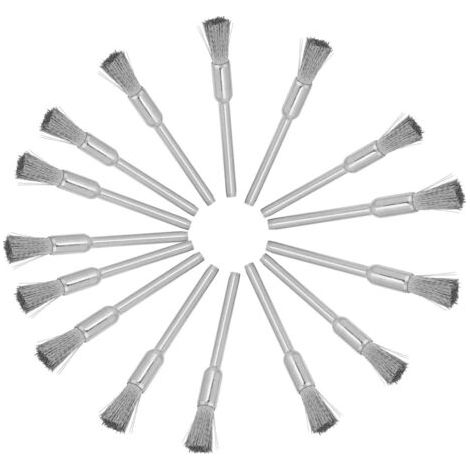 QORVA- Mini brosse métallique en acier, roue de polissage pour meuleuse, outil rotatif (35mm), 15 pièces (1/5)