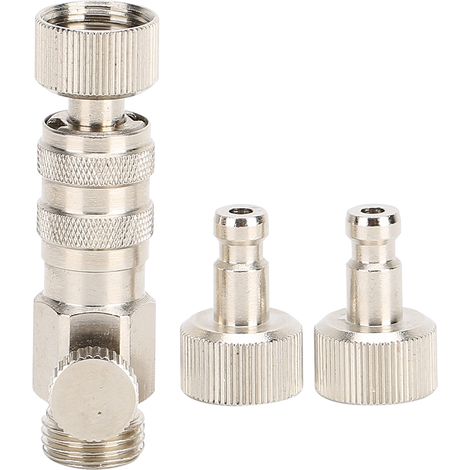 3 raccords pour aérographe avec coupleur rapide et régulation de débit d'air, adaptateur pour compresseur d'air (1/5)