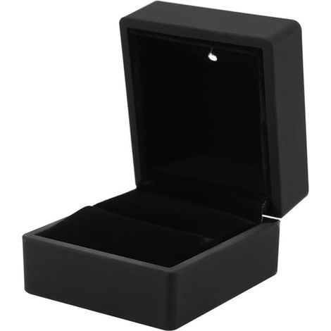 Boîte de présentation LED pour bagues de fiançailles et de mariage, coffret cadeau lumineux (boîte à bagues) (1/5)