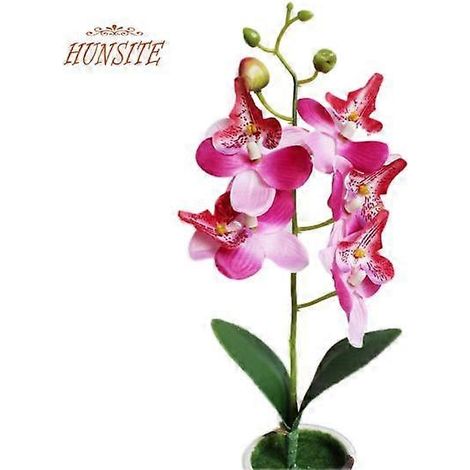 1 fleur artificielle papillon orchidée décoration de jardin DIY scène fête maison mariagerose (1/5)
