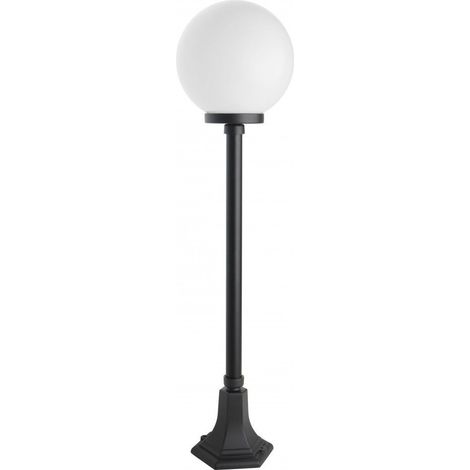 Lampione da giardino 103cm sfera 25cm nero E27 IP43 (1/4)