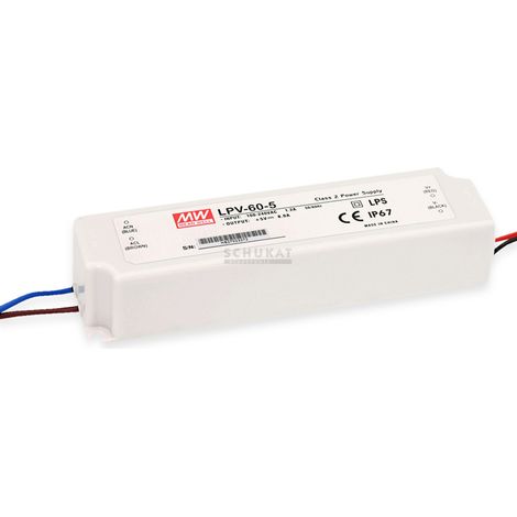 MEAN WELL LED-Schaltnetzteil LPV-60-24, 24 V-/60 W