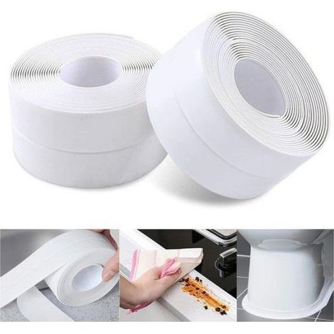 Bande d'étanchéité pour baignoire, douche, salle de bain, salle de bain, ruban adhésif imperméable, auto-adhésif pour murs de (1/4)