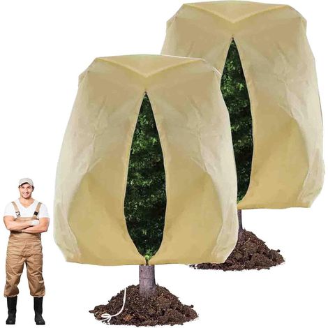 Tissu non givré contre le gel pour plantes - Plaid polaire thermique pour jardin, - Couverture polaire de jardin - Protection hivernale pour plantes en pot (1/5)