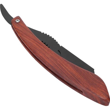 Rasoir de coiffeur professionnel à lame droite pour homme, rasoir manuel pliable (sans lame) (1/5)