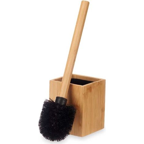 Cepillo de baño de bambú para la taza del inodoro. Caja de almacenamiento. (1/4)