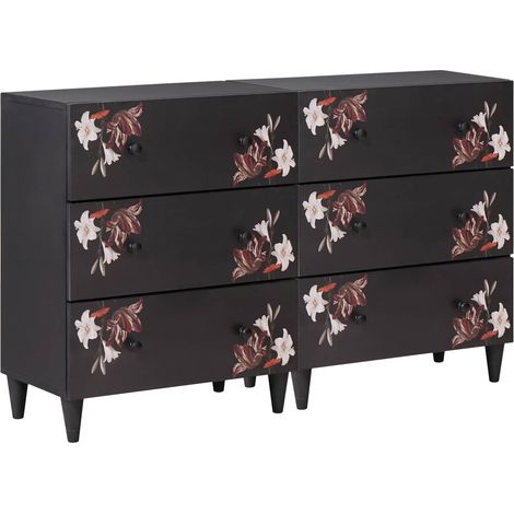 Storage Cabinets 2 pcs 120 x 33 x 75 cm Solid Mango Wood vidaXL (1/5)