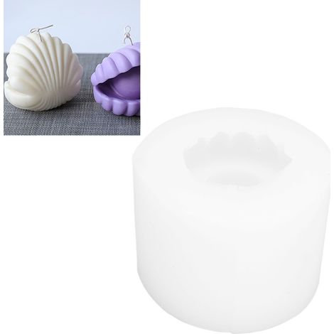 Moules à bougies en silicone, moules à savon créatifs en forme de coquillage et de perle, moules à sculptures pour la décoration de gâteaux (1/5)
