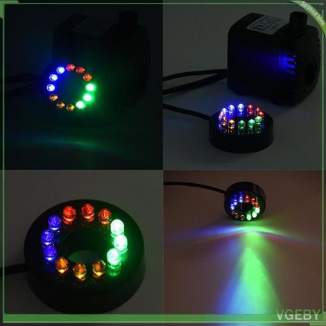 Pompe submersible - FAFEICY - Modèle 600L/H - Ultra silencieuse - LED colorée - Hmax 1,2 m (1/5)