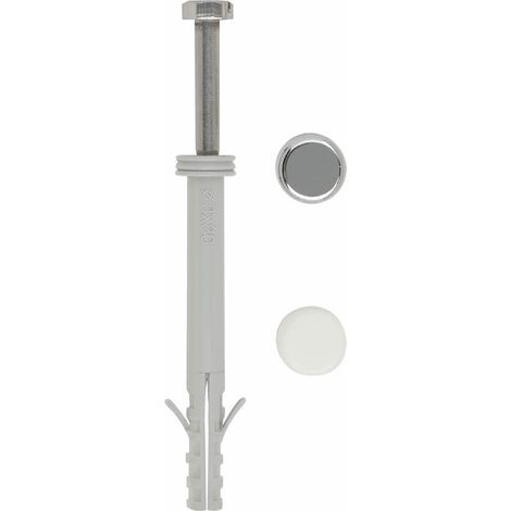 Kit di fissaggio WC e Bidet / Confezione da 2 tasselli lunghi, viti in acciaio inox A2 con cappuccio. M6 x 80 (1/2)