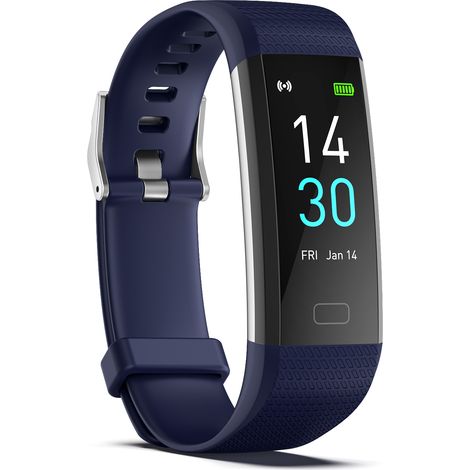 Nouveau bracelet connecté de suivi d'activité physique avec moniteur de pression artérielle, moniteur de fréquence cardiaque, bracelet étanche avec podomètre, compteur de calories et suivi du sommeil  (1/5)