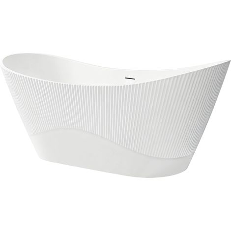 Bañera De Pie Rea Atena 170 White With Brushed Copper Plug Cap (1/5)