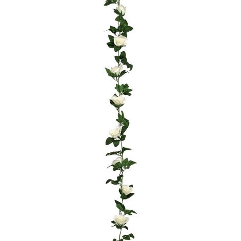 Guirlande Artificielle de Roses "Naki" 230cm Blanc (1/3)