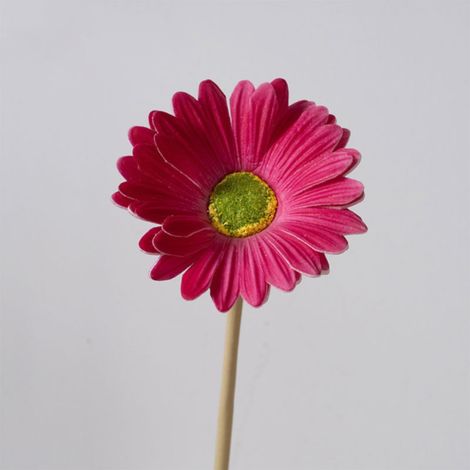 Fleur Artificielle - Marguerite - Tige Flexible En Fil Métallique Recouverte De Plastique Vert - Hauteur 38,5 Cm - Diamètre Tête 8,5 Cm - Pour Décoration Intérieure Mariage Bureau - 10 Pièces (1/5)